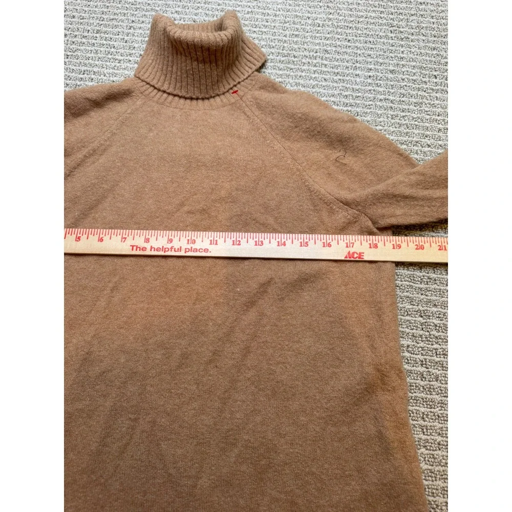 J. Crew XS Camel Alpaca Wool Blend Turtleneck Sweater‎ Oversized Soft Cozy
